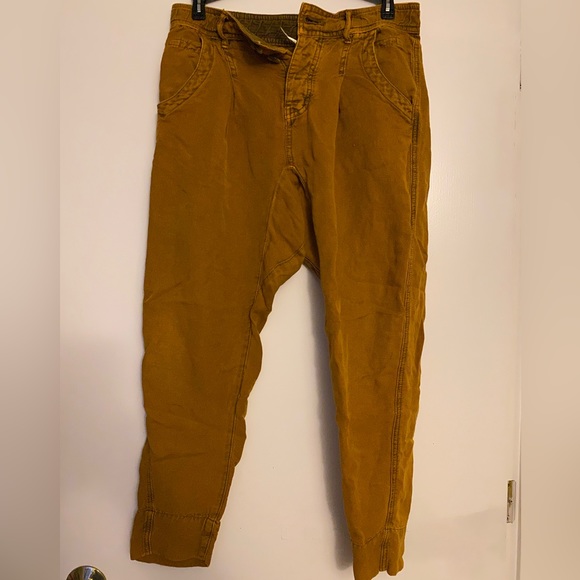 Free People | Slouchy Pants | Size 0 | Mustard - Picture 1 of 5